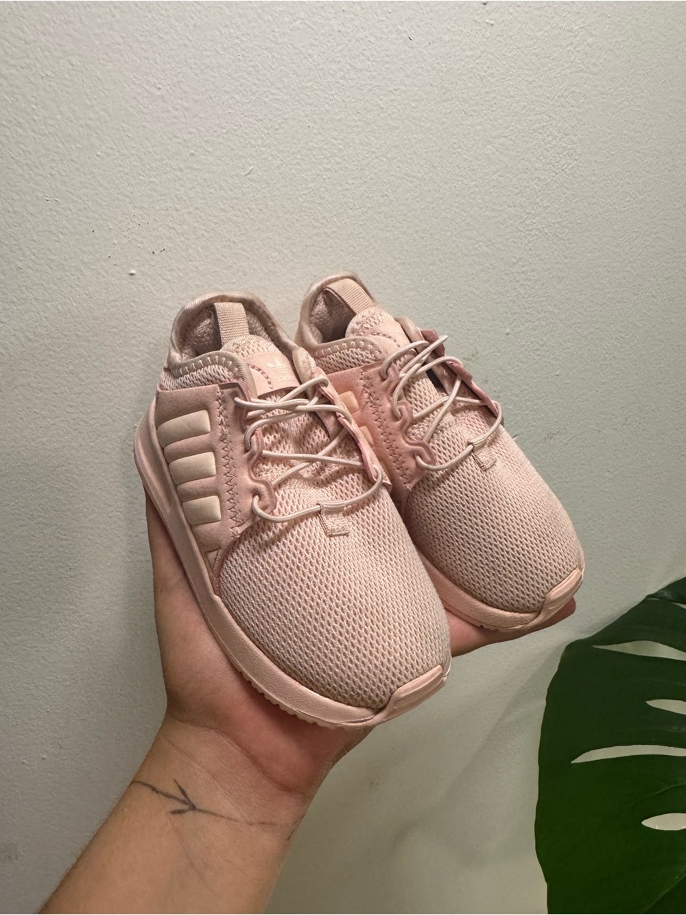 adidas Kids Pink Knit Sneakers
